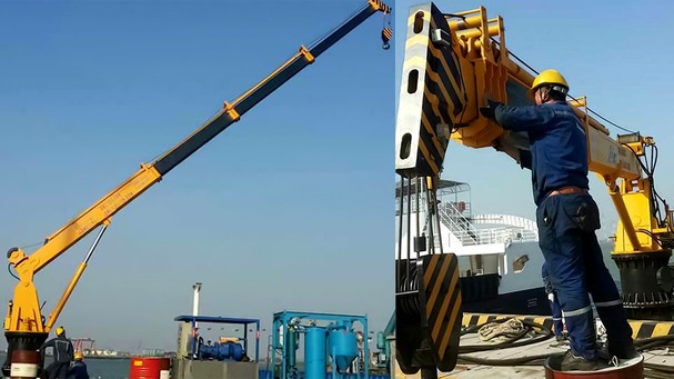 marine telescopic boom crane marine telescopic boom crane